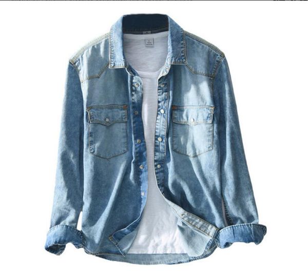 new 2018 men's denim long sleeve shirt brand clothing male slim fit shirts denim workwear men jeans shirt camiseta masculina, White;black
new 2018 men's denim long sleeve shirt brand clothing male slim fit shirts denim workwear men jeans shirt camiseta masculina, White;black