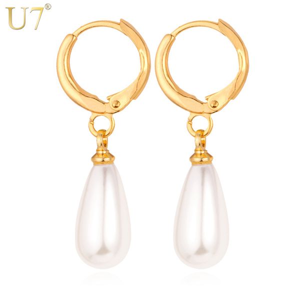 u7 earrings fashion jewelry wholesale trendy silver/gold color white simulated pearl water drop earrings for women gift e2002
u7 earrings fashion jewelry wholesale trendy silver/gold color white simulated pearl water drop earrings for women gift e2002