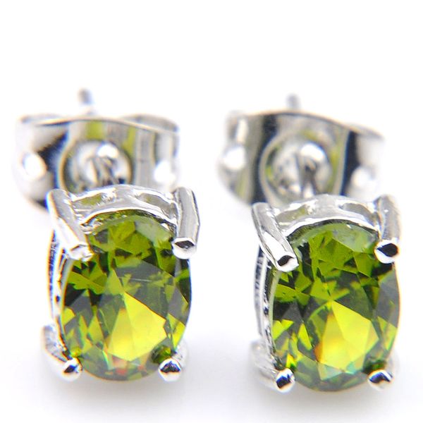 luckyshine delicate jewelry green peridot women's stud earrings 925 sterling silver plated oval birthstone stud earrings 8x6mm, Golden;silver
luckyshine delicate jewelry green peridot women's stud earrings 925 sterling silver plated oval birthstone stud earrings 8x6mm, Golden;silver