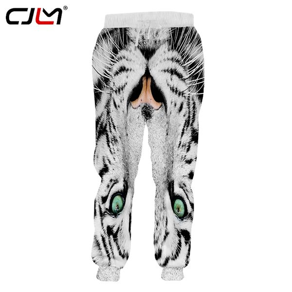 

cjlm man black and white striped animal sweatpants men's lovely tiger pants 3d full printed oversized trousers 6xl