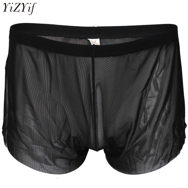yizyif mens lingerie comfortable mesh see through breezy side split house shorts boxer underwear summer leisure trunks, Black;white
yizyif mens lingerie comfortable mesh see through breezy side split house shorts boxer underwear summer leisure trunks, Black;white