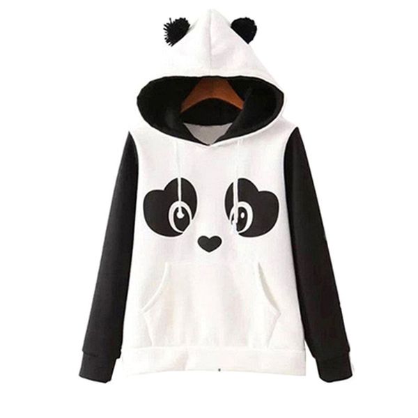 cute cotton blended women's panda style fleece pullover hoodie o-neck sweatshirts hooded coat wholesale, Black
cute cotton blended women's panda style fleece pullover hoodie o-neck sweatshirts hooded coat wholesale, Black