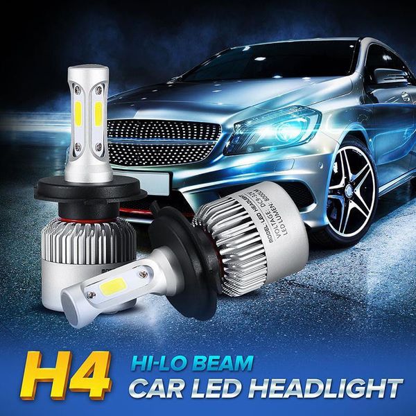 

2018 super bright h4 9003 car led headlight hi/lo beam auto bulbs 6000k 8000lm dhl ing