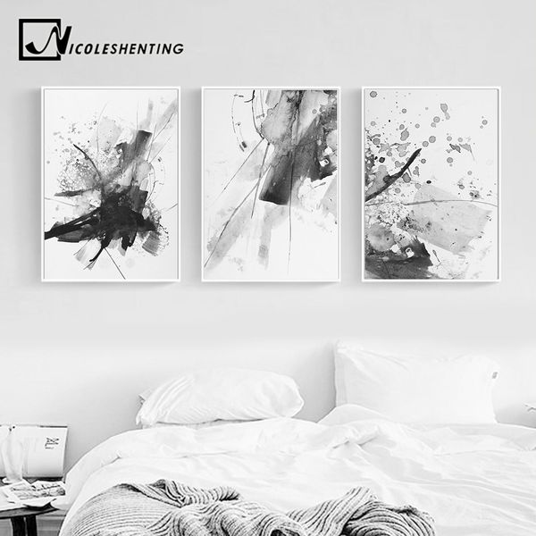 black white watercolor abstract realism wall art canvas posters and prints painting wall pictures for living room home decor
black white watercolor abstract realism wall art canvas posters and prints painting wall pictures for living room home decor
