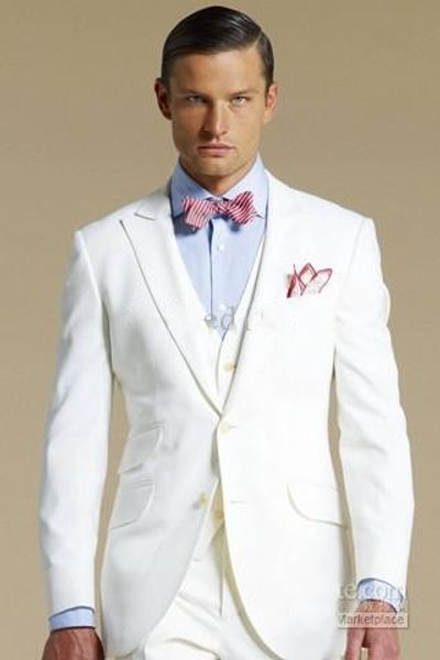 latest design slim fit men suit 3pieces custom made peaked lapel wedding groom tuxedos business formal (jacket+pant+vest+tie, White;black
latest design slim fit men suit 3pieces custom made peaked lapel wedding groom tuxedos business formal (jacket+pant+vest+tie, White;black