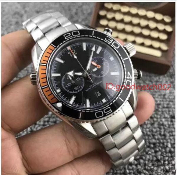 luxury men's chronograph watch stainless steel japanese quartz vk movement sports men watches male wristwatches 007, Slivery;brown
luxury men's chronograph watch stainless steel japanese quartz vk movement sports men watches male wristwatches 007, Slivery;brown