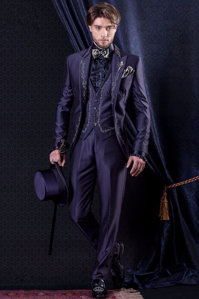 customize embroidery peak lapel wedding groom tuxedos men suits wedding/prom/dinner man blazer(jacket+tie+vest+pants, Black;gray
customize embroidery peak lapel wedding groom tuxedos men suits wedding/prom/dinner man blazer(jacket+tie+vest+pants, Black;gray