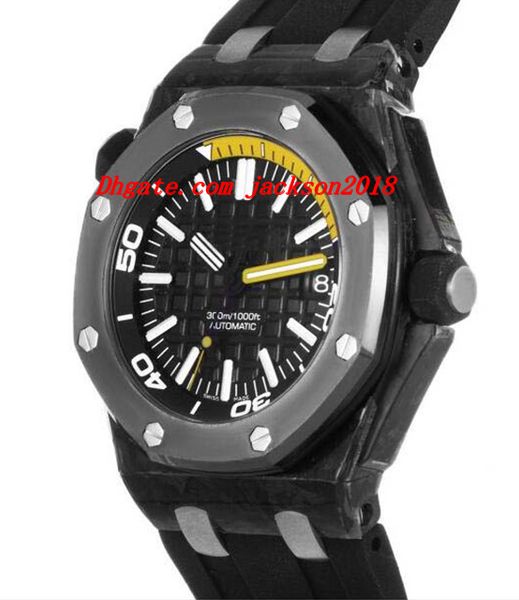 Luxury Wristwatch 2018 Black Rubber Starp 15706AU.00.A002CA.01 B&P Mechanical Automatic Men Fashion Watches
Luxury Wristwatch 2018 Black Rubber Starp 15706AU.00.A002CA.01 B&P Mechanical Automatic Men Fashion Watches