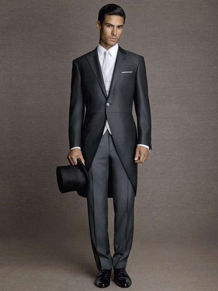 vintage tailored made formal tailcoat black mens wedding suit italian groom men blazer peaked lapel grey suit pants 3 piece, White;black
vintage tailored made formal tailcoat black mens wedding suit italian groom men blazer peaked lapel grey suit pants 3 piece, White;black