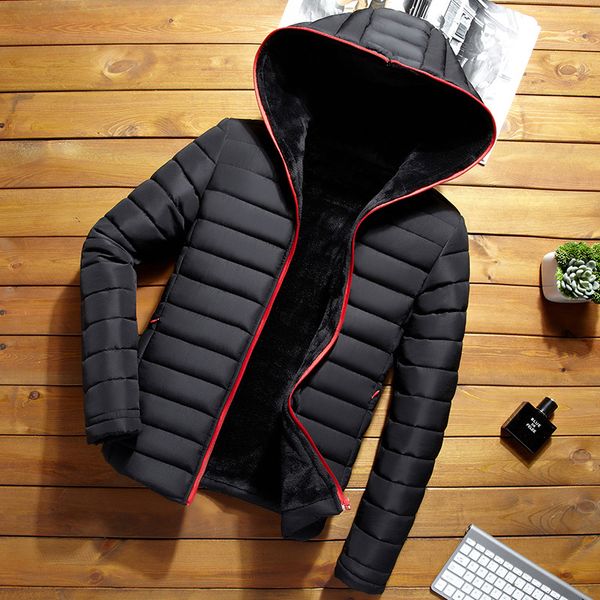 2018 brand new men's winter jackets hooded cotton-padded casual jackets coat velvet lining wadded outwear chaqueta m-4xl, Black
2018 brand new men's winter jackets hooded cotton-padded casual jackets coat velvet lining wadded outwear chaqueta m-4xl, Black