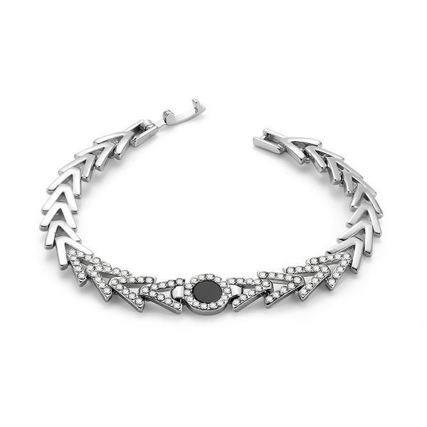 women alloy rhinestone bracelets heart shape chain simple exquisite jewelry cx17, Black
women alloy rhinestone bracelets heart shape chain simple exquisite jewelry cx17, Black