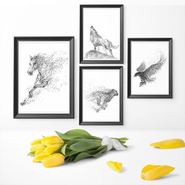 wall art minimalism particle black and white watercolor eagle horse wolf animal art canvas painting poster print home decor
wall art minimalism particle black and white watercolor eagle horse wolf animal art canvas painting poster print home decor