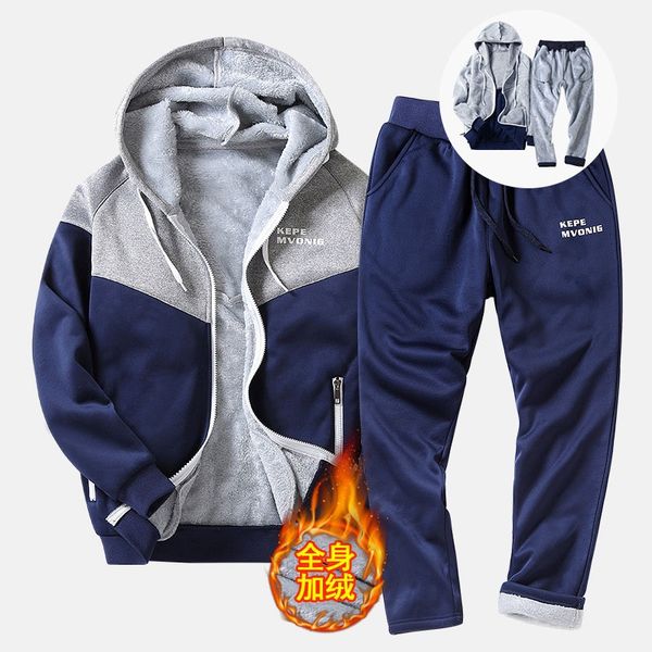 autumn tracksuit men warm fleece hooded sweatshirts winter thick hoodies man fashion inner fleece 2pc pant male chandal hombre, Gray
autumn tracksuit men warm fleece hooded sweatshirts winter thick hoodies man fashion inner fleece 2pc pant male chandal hombre, Gray