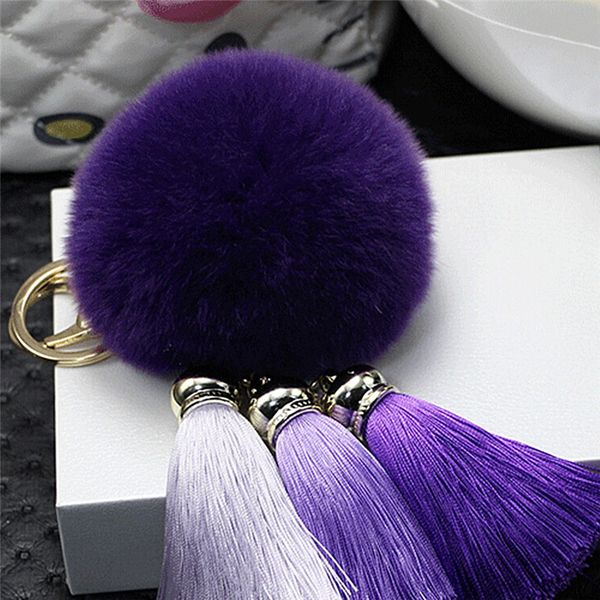 women rabbit fur cony hair ball pompom charm thrice tassel keychain handbag key ring pendant, Slivery;golden
women rabbit fur cony hair ball pompom charm thrice tassel keychain handbag key ring pendant, Slivery;golden