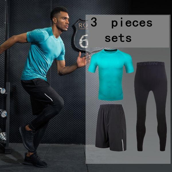 new 2018 sports suit men quick dry running set compression fitness short sleeve basketball training gym jogging sportswear 3pcs, Black;blue
new 2018 sports suit men quick dry running set compression fitness short sleeve basketball training gym jogging sportswear 3pcs, Black;blue