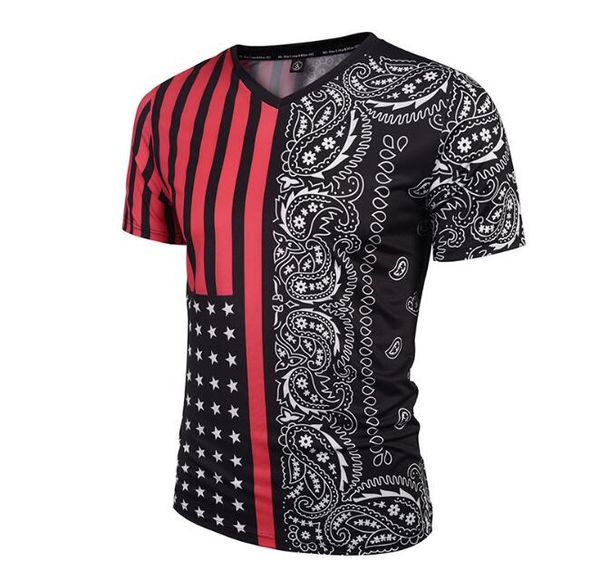 2018 new men's clothes ethnic style bandanna 3d v collar short sleeve t-shirt personality sellers t shirt sale, White;black
2018 new men's clothes ethnic style bandanna 3d v collar short sleeve t-shirt personality sellers t shirt sale, White;black
