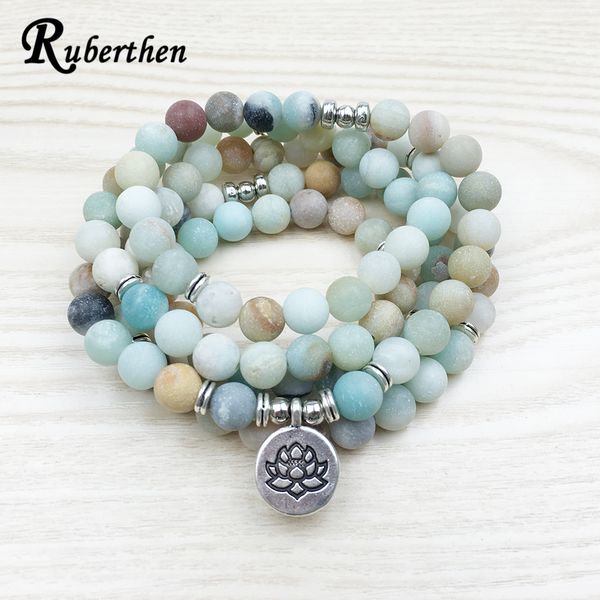 ruberthen fashion women matte amazonite 108 mala beads bracelet or necklace lotus charm new design yogi bracelet, Golden;silver
ruberthen fashion women matte amazonite 108 mala beads bracelet or necklace lotus charm new design yogi bracelet, Golden;silver