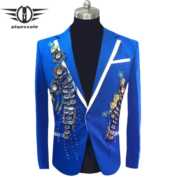 plyesxale black white red blue sequin blazer men slim fit floral prom blazers jacket party stage blazer homme q245, White;black
plyesxale black white red blue sequin blazer men slim fit floral prom blazers jacket party stage blazer homme q245, White;black