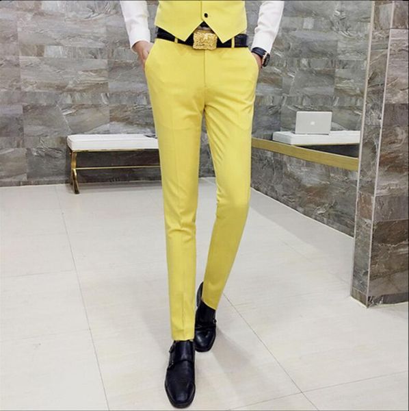 candy solid 6 color skinny fit suit pant men trousers mens casual skinny pants royal blue red black orange yellow business pant, White;black
candy solid 6 color skinny fit suit pant men trousers mens casual skinny pants royal blue red black orange yellow business pant, White;black
