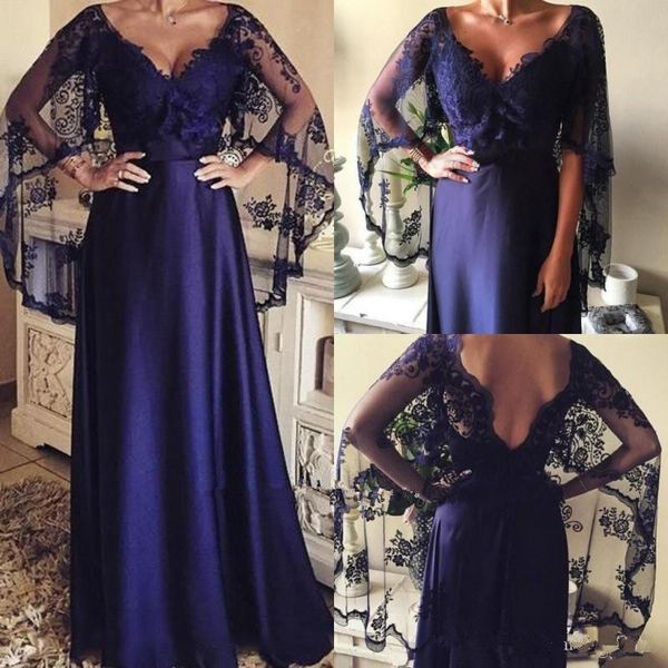 lace batwing sleeves mother of the bride dress deep v neck floor length a line women formal evening dress special occasion, Black;red
lace batwing sleeves mother of the bride dress deep v neck floor length a line women formal evening dress special occasion, Black;red