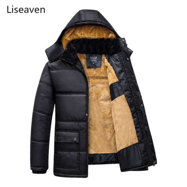 liseaven parka men coats 2018 winter jacket men thicken hooded warm coat casual men's brand clothing, Black
liseaven parka men coats 2018 winter jacket men thicken hooded warm coat casual men's brand clothing, Black