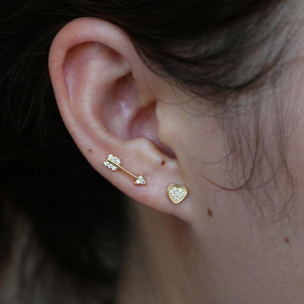 2019 valentines gift jewelry delicate dainty heart arrow stud earring for women girl simple classic paved cz minimal 925 silver earring, Golden;silver
2019 valentines gift jewelry delicate dainty heart arrow stud earring for women girl simple classic paved cz minimal 925 silver earring, Golden;silver