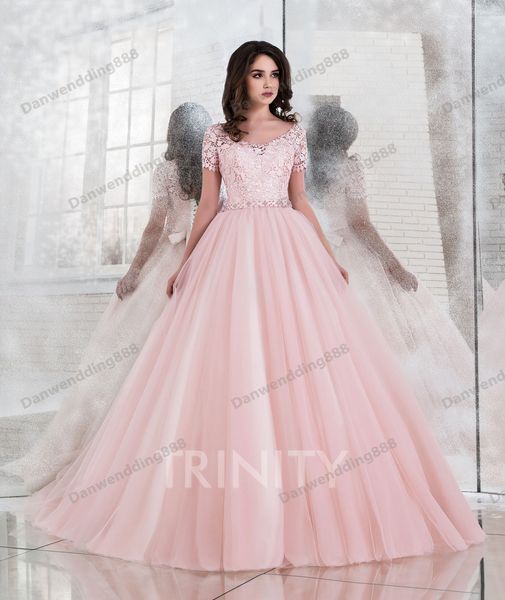 gorgeous pink lace/tulle scoop short sleeves a-line wedding dresses bridal pageant dresses wedding attire dresses custom size 2-16 zw610132, White
gorgeous pink lace/tulle scoop short sleeves a-line wedding dresses bridal pageant dresses wedding attire dresses custom size 2-16 zw610132, White