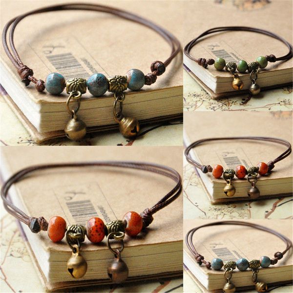 new arrival charm women anklet ankle bracelet ceramic beads weave rope foot chain, Red;blue
new arrival charm women anklet ankle bracelet ceramic beads weave rope foot chain, Red;blue