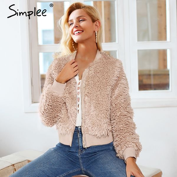 simplee khaki shaggy splice women baseball jacket streetwear autumn winter warm plush teddy coat female plus size overcoat 2018, Black;brown
simplee khaki shaggy splice women baseball jacket streetwear autumn winter warm plush teddy coat female plus size overcoat 2018, Black;brown