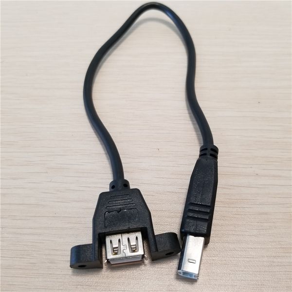 Wholesale 100pcs/lot Screws Panel Mount USB2.0 Type A Female to USB B Male Jack Short Data Cable Cord For Printer 25cm
Wholesale 100pcs/lot Screws Panel Mount USB2.0 Type A Female to USB B Male Jack Short Data Cable Cord For Printer 25cm