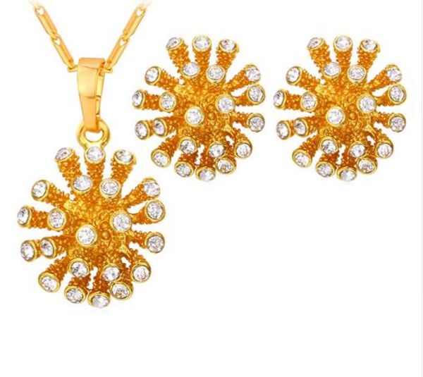 Crystal Star Jewelry Set New Trendy Gold Color Rhinestone Cute Hemisphere Necklace Earrings Set For Women S809
Crystal Star Jewelry Set New Trendy Gold Color Rhinestone Cute Hemisphere Necklace Earrings Set For Women S809