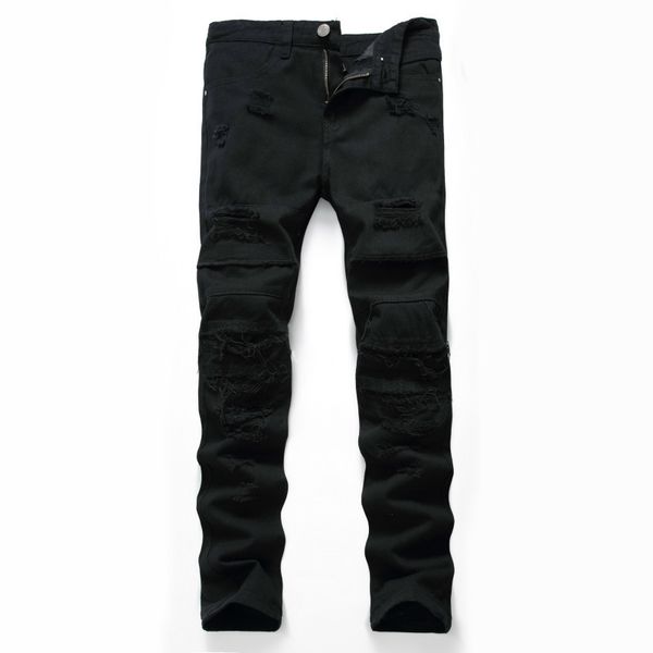 new mens jeans 2018 male trousers men pants casual skinny streetwear pants black hole hip hop elasticity pantalon homme, Blue
new mens jeans 2018 male trousers men pants casual skinny streetwear pants black hole hip hop elasticity pantalon homme, Blue