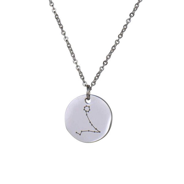custom 12 astrology horoscope engrave pendant constellation disc choker necklace birthday couple gift for women girls nl2659, Silver
custom 12 astrology horoscope engrave pendant constellation disc choker necklace birthday couple gift for women girls nl2659, Silver