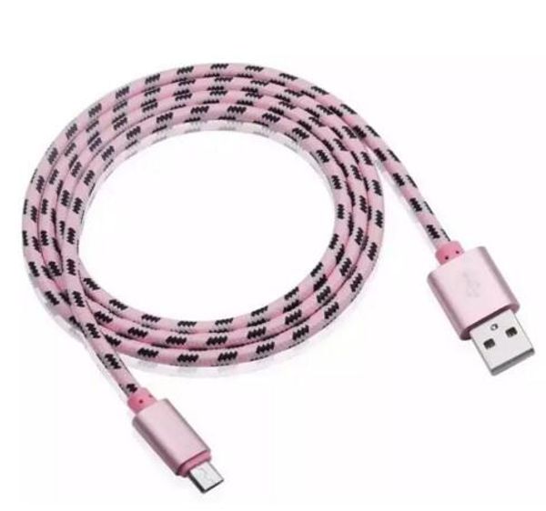 

2.1A 1m 3ft 2m 6ft 3m 10ft fast charger Metal Braided Cooper Wire Sync Data Charger type-c Cable for smartphone micro usb DHL Free