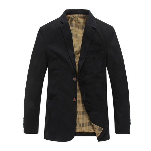 new arrival mne's washed cotton checked lined two-button casual blazer elbow patches slim fit jackets, White;black
new arrival mne's washed cotton checked lined two-button casual blazer elbow patches slim fit jackets, White;black