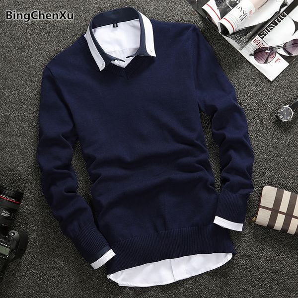 casual men's sweater quality cotton knitted sweater men stylish v-neck solid pullover men brand winter mens wear 1091, White;black
casual men's sweater quality cotton knitted sweater men stylish v-neck solid pullover men brand winter mens wear 1091, White;black