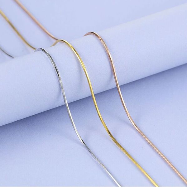 ani 18k rose gold (au750) chain necklace for women engagement fine jewelry snake chain for pendant 16 inches or 18 inches, Silver
ani 18k rose gold (au750) chain necklace for women engagement fine jewelry snake chain for pendant 16 inches or 18 inches, Silver