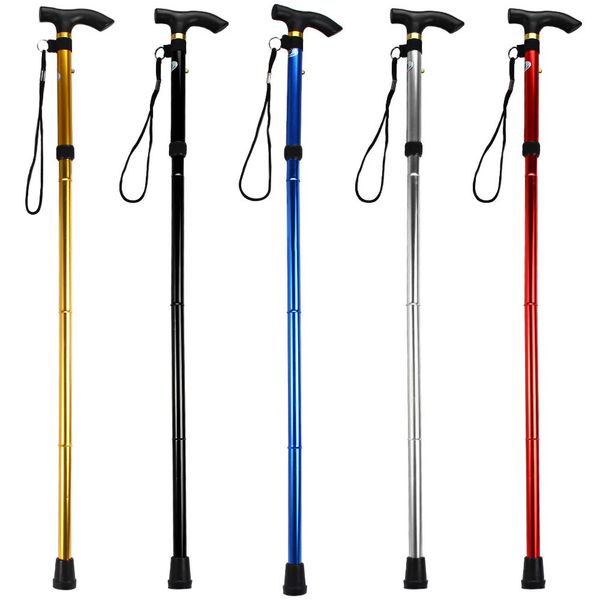 

gstl walking stick hiking trekking trail ultralight 4-section adjustable canes aluminum alloy folding cane walking sticks