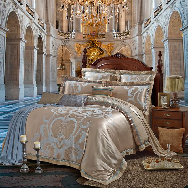 2018 light blue golden european bedlinens silk cotton blend duvet cover set jacquard king bedding set sheet pillowcases
2018 light blue golden european bedlinens silk cotton blend duvet cover set jacquard king bedding set sheet pillowcases
