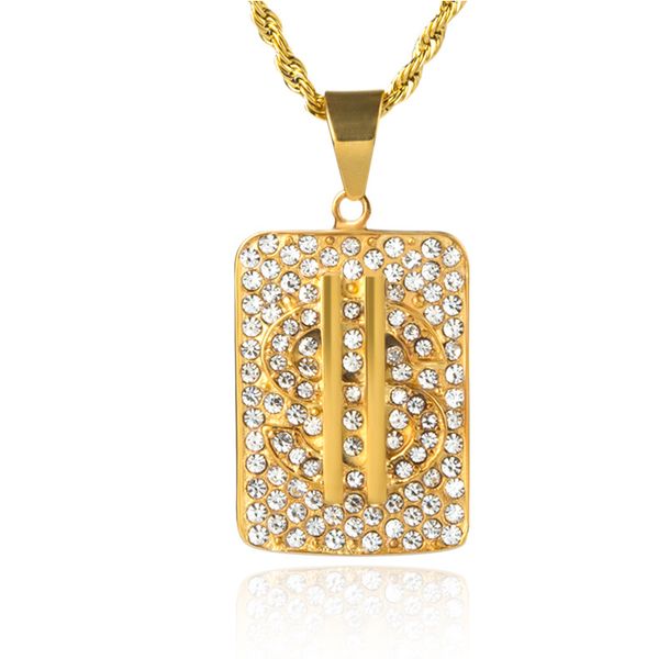 hip hop bling iced out crystal us dollar money necklaces & pendant gold 316l stainless steel dog tag necklace for men jewelry, Silver
hip hop bling iced out crystal us dollar money necklaces & pendant gold 316l stainless steel dog tag necklace for men jewelry, Silver