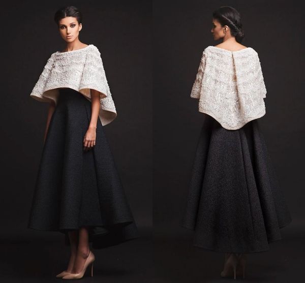 2019 new black white krikor jabotian evening dresses two pieces ankle length half sleeves prom dresses with jacket formal dresses real image, Black;red
2019 new black white krikor jabotian evening dresses two pieces ankle length half sleeves prom dresses with jacket formal dresses real image, Black;red