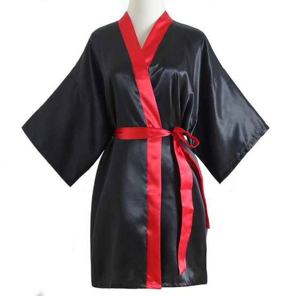 bride wedding robe cosmetic wear kimono bath gown rayon sleepwear geisha nightgown female deep v-neck nightwear home dress, Black;red
bride wedding robe cosmetic wear kimono bath gown rayon sleepwear geisha nightgown female deep v-neck nightwear home dress, Black;red