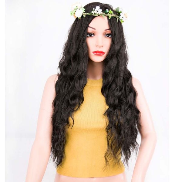 fashion long black nature curly wavy wigs heat resistant hair wigs, Black;brown
fashion long black nature curly wavy wigs heat resistant hair wigs, Black;brown