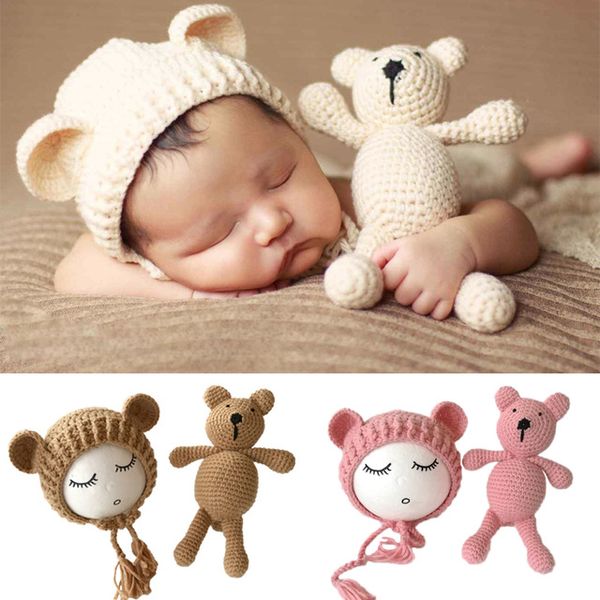 bear accessories props pgraphy soft bebe newborn cap sets beanie hat bear bonnet handmade knitted doll infant toy ncaen, White;black
bear accessories props pgraphy soft bebe newborn cap sets beanie hat bear bonnet handmade knitted doll infant toy ncaen, White;black