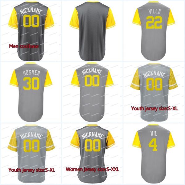 2018 players weekend 4 myers "wil" 7 margot "yoandry" 22 villanueva "villa" 30 hosmer "hosmer" 34 st, Blue;black
2018 players weekend 4 myers "wil" 7 margot "yoandry" 22 villanueva "villa" 30 hosmer "hosmer" 34 st, Blue;black