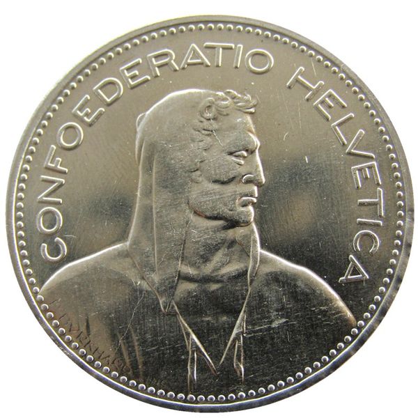 unc 1950 switzerland (confederation) silver 5 francs (5 franken) nickel plated brass copy coin diameter:31.45mm
unc 1950 switzerland (confederation) silver 5 francs (5 franken) nickel plated brass copy coin diameter:31.45mm