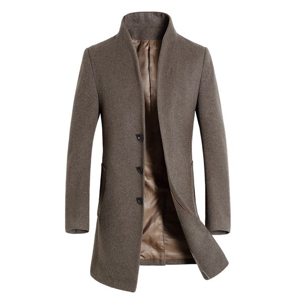 2016 winter men's wool coat woolen coat long section of thick wool men's collar winter solid color wz199, Black
2016 winter men's wool coat woolen coat long section of thick wool men's collar winter solid color wz199, Black