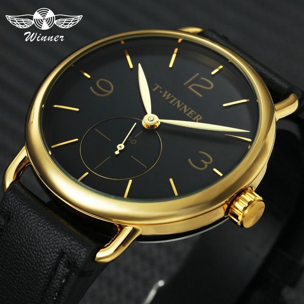 winner fashion 2018 men mechanical watch golden royal genuine leather hand-wind clock sub-dial wristwatch, Slivery;brown
winner fashion 2018 men mechanical watch golden royal genuine leather hand-wind clock sub-dial wristwatch, Slivery;brown