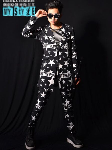 man han edition of the new fashion personality anchor bar singer stage costumes dance clothing pentagram long suit jacket m-2xl, Black;red
man han edition of the new fashion personality anchor bar singer stage costumes dance clothing pentagram long suit jacket m-2xl, Black;red