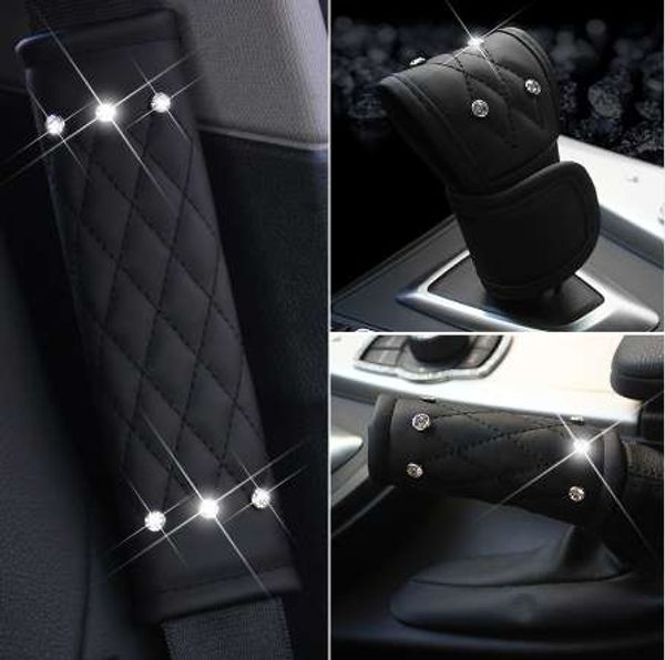 ladycrastal luxury diamond auto seat belt cover hand brake gear cover car seat belt shoulder pad car styling suit for all car
ladycrastal luxury diamond auto seat belt cover hand brake gear cover car seat belt shoulder pad car styling suit for all car